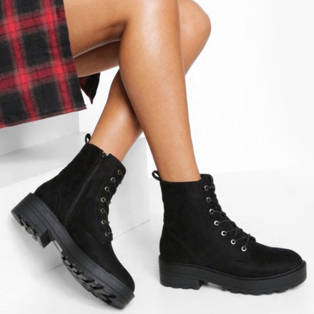 Combat Suede Boots